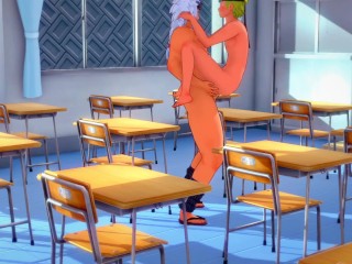Naruto Yaoi - Jiraya Fucks Naruto Adjacent To Classroom
